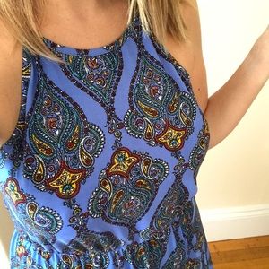 French Grey Paisley Dress